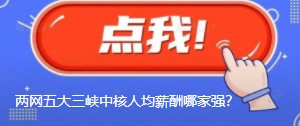 國(guó)網(wǎng)南網(wǎng)華能大唐國(guó)家能源三峽中核人均薪酬哪家強(qiáng)？