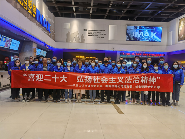 烏海供電公司多家黨支部聯(lián)合開展“喜迎二十大，弘揚(yáng)社會(huì)主義法治精神”主題觀影活動(dòng)